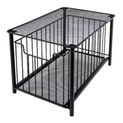 Black Metal Under Sink Storage, Large