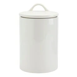 Blanc De Blanc White Ceramic Canister, Small