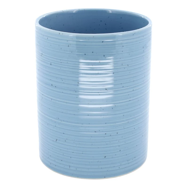 Blue Glazed Utensil Holder 3 Blue Glazed Utensil Holder