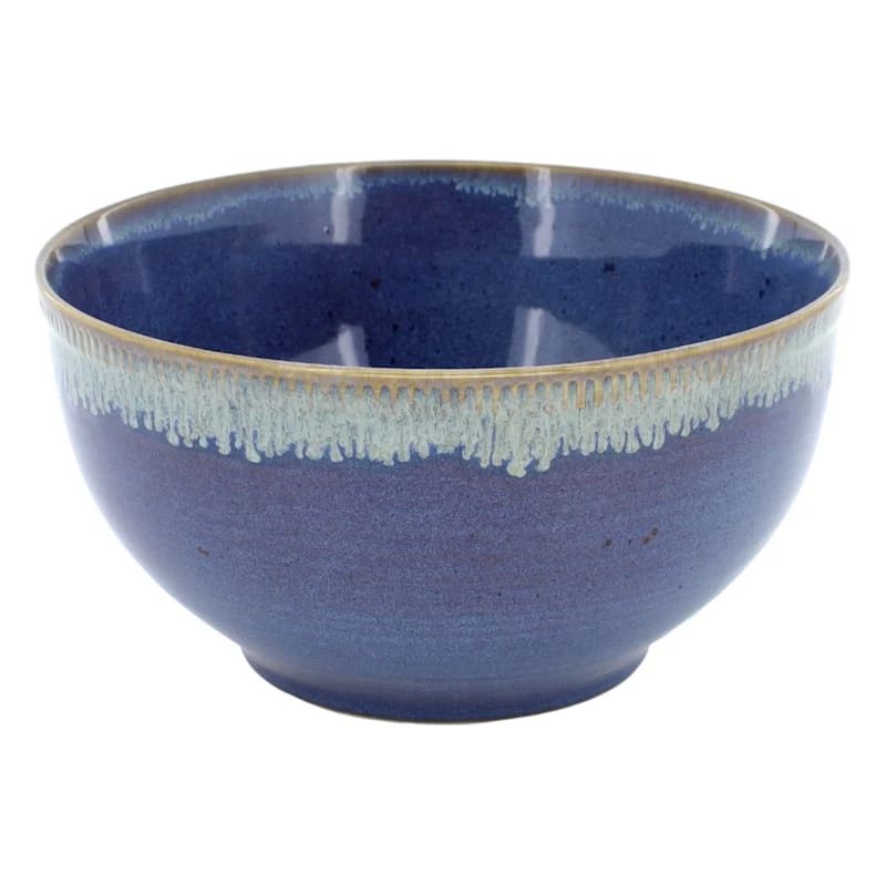 Blue Reactive Stoneware Bowl, 9" 3 Blue Reactive Stoneware Bowl, 9"