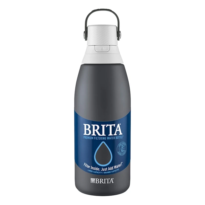 Brita Premium Filtering Stainless Steel Carbon Water Bottle, 32oz 3 Brita Premium Filtering Stainless Steel Carbon Water Bottle, 32oz