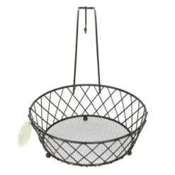 Brown Wire Fruit Basket With Banana Hanger