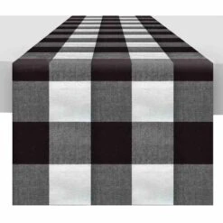Buffalo Plaid Cotton Table Runner, 72"