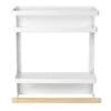 Collapsible White Metal & Wooden Refrigerator Rack