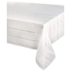 Cori White Tablecloth, 60x104