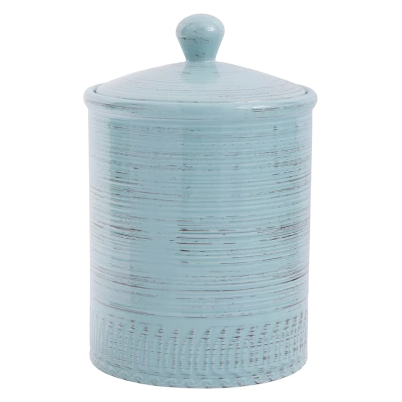 Distressed Aqua Canister, 78oz 3 Distressed Aqua Canister, 78oz