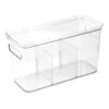 Divided Clear Crisp Bin, 6x14 -Cheap Cookware Store divided clear crisp bin 6x14 1