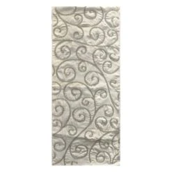 Dupioni Beaded Scroll Table Runner, 72"