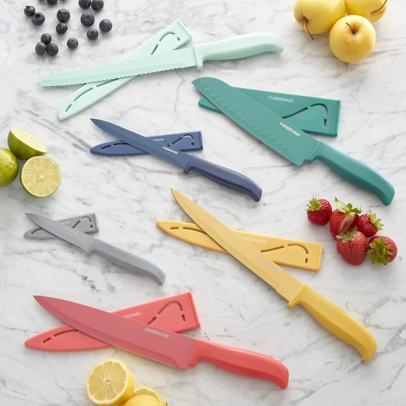 Farberware 12-Piece Non-Stick Cutlery Knife & Sheath Set 8 Farberware 12-Piece Non-Stick Cutlery Knife & Sheath Set - Image 6