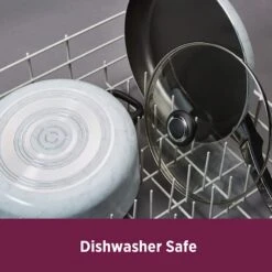 Farberware 15-Piece Designs Non-Stick Cookware Set, White Marble-Look -Cheap Cookware Store farberware 15 piece designs non stick cookware set white marble look 5