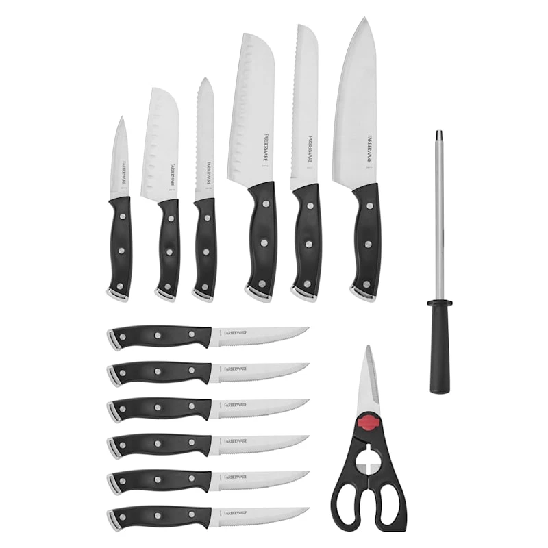 Farberware 15-Piece Triple Riveted Cutlery Block Set 4 Farberware 15-Piece Triple Riveted Cutlery Block Set - Image 2