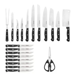 Farberware 21-Piece Edgekeeper Forged Triple Riveted Knife Block Set