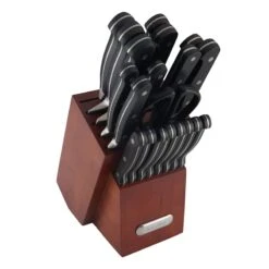 Farberware 21-Piece Edgekeeper Forged Triple Riveted Knife Block Set -Cheap Cookware Store farberware 21 piece edgekeeper forged triple riveted knife block set 6