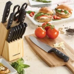 Farberware 22-Piece Triple Riveted Knife Block Set -Cheap Cookware Store farberware 22 piece triple riveted knife block set 6