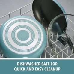 Farberware Cookstart Diamondmax Non-Stick Aqua Jumbo Cooker, 6qt -Cheap Cookware Store farberware cookstart diamondmax non stick aqua jumbo cooker 6qt 3