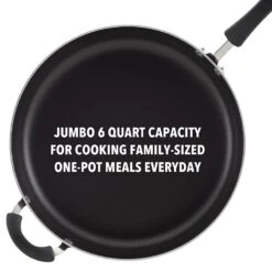 Farberware Cookstart Diamondmax Non-Stick Silver Jumbo Cooker, 6qt -Cheap Cookware Store farberware cookstart diamondmax non stick silver jumbo cooker 6qt 3