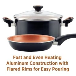 Farberware Glide Nonstick Black & Copper Ceramic Frying Pan, 10" -Cheap Cookware Store farberware glide nonstick black copper ceramic frying pan 10 2