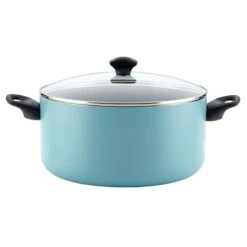 Farberware Non-Stick Aqua Covered Stockpot, 10.5qt