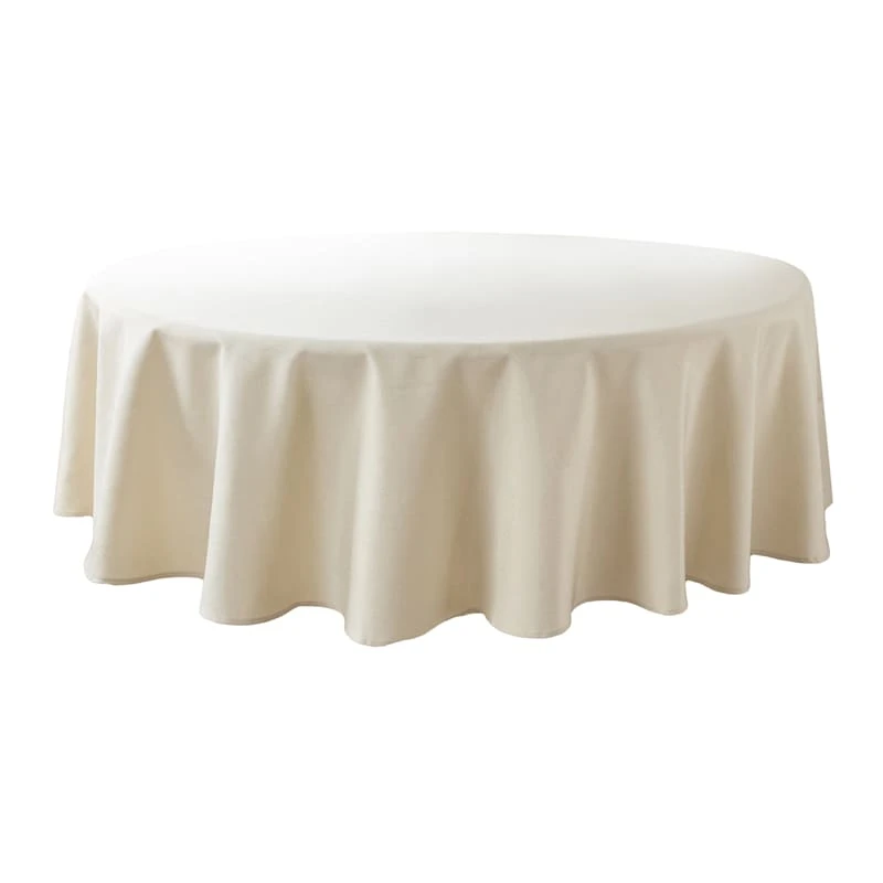 Faro Round Ivory Tablecloth, 70" 3 Faro Round Ivory Tablecloth, 70"