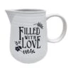 Filled With Love White Ceramic Pitcher -Cheap Cookware Store filled with love white ceramic pitcher