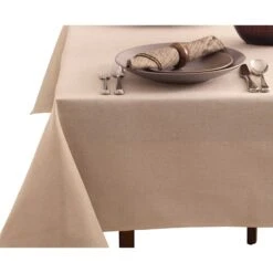 Flax Tweed Tablecloth, 60x120