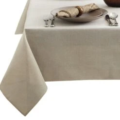 Flax Tweed Tablecloth, 60x84