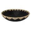 Found & Fable Black & Natural Rattan Bowl