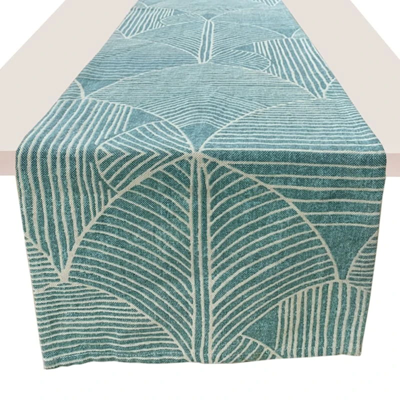 Found & Fable Leaf Print Table Runner, 72" 3 Found & Fable Leaf Print Table Runner, 72"