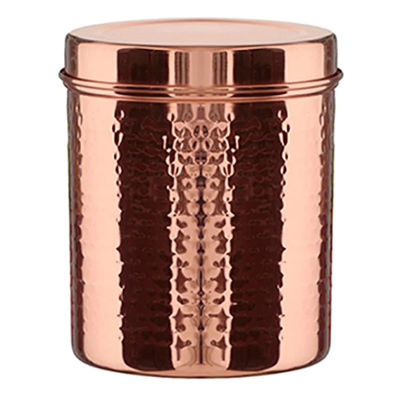 Found & Fable Set Of 3 Hammered Copper Canisters 6 Found & Fable Set Of 3 Hammered Copper Canisters - Image 4