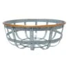 Galvanized Metal With Copper Trim Fruit Basket, Large -Cheap Cookware Store galvanized metal with copper trim fruit basket large