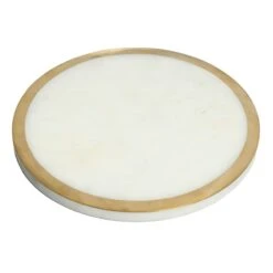 Grace Mitchell Gold Inlay Marble Cheese Board