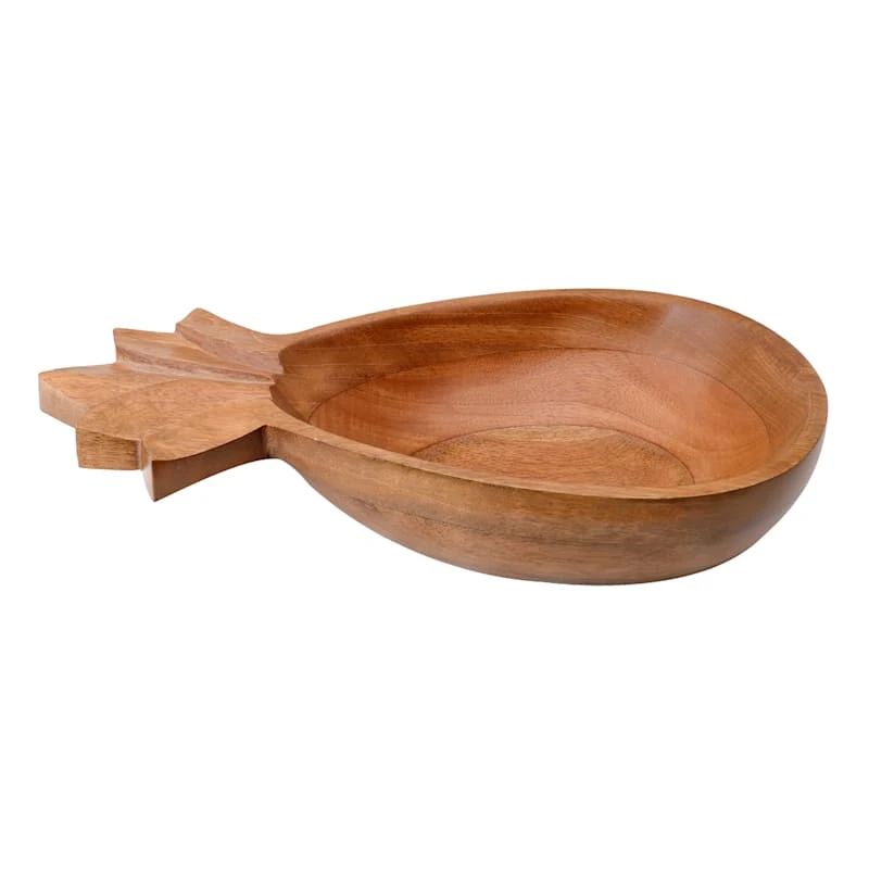 Grace Mitchell Pineapple Shaped Mango Wood Serving Bowl 4 Grace Mitchell Pineapple Shaped Mango Wood Serving Bowl - Image 2