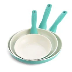 Green Pan 3-Pack Rio Frying Pan Set, Turquoise