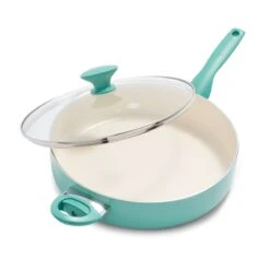 Green Pan Rio Turquoise Covered Frying Pan, 5qt