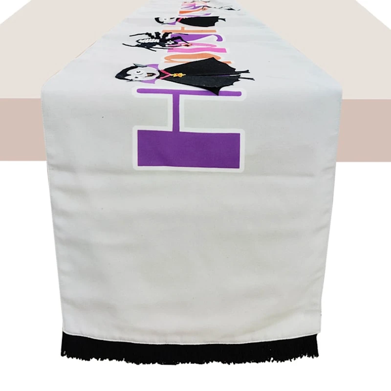 Happy Halloween Table Runner, 72" 3 Happy Halloween Table Runner, 72"