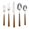 Honeybloom 20-Piece Woodburn Wood Handle Flatware Set