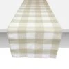 Honeybloom Almond Buffalo Check Table Runner, 72" -Cheap Cookware Store honeybloom almond buffalo check table runner 72
