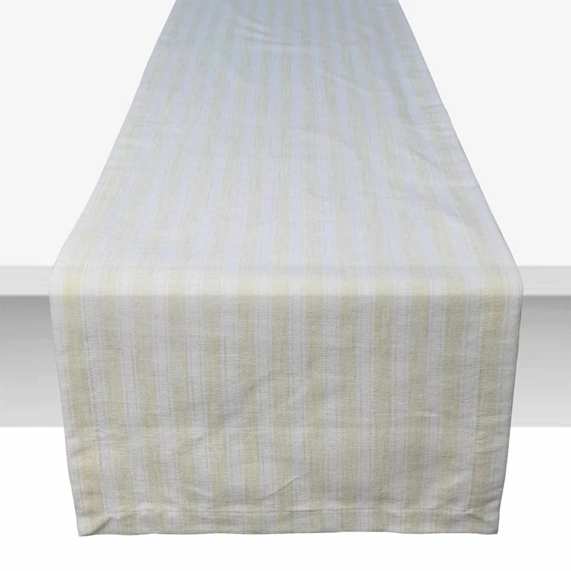 Honeybloom Almond Striped Table Runner, 72" 3 Honeybloom Almond Striped Table Runner, 72"