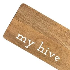 Honeybloom My Hive Wooden Serving Board, 21.5" -Cheap Cookware Store honeybloom my hive wooden serving board 21.5 2