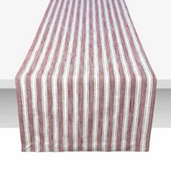 Honeybloom Red Pear Striped Table Runner, 72"