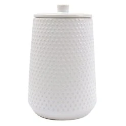 Honeybloom White Pasadena Canister, Medium