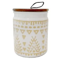 Ivory Tribal Canister, Small