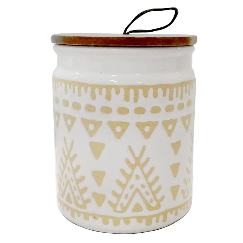 Ivory Tribal Canister, Small 3 Ivory Tribal Canister, Small