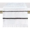 Kenya Black Striped Fringe Table Runner, 14x72 -Cheap Cookware Store kenya black striped fringe table runner 14x72 1