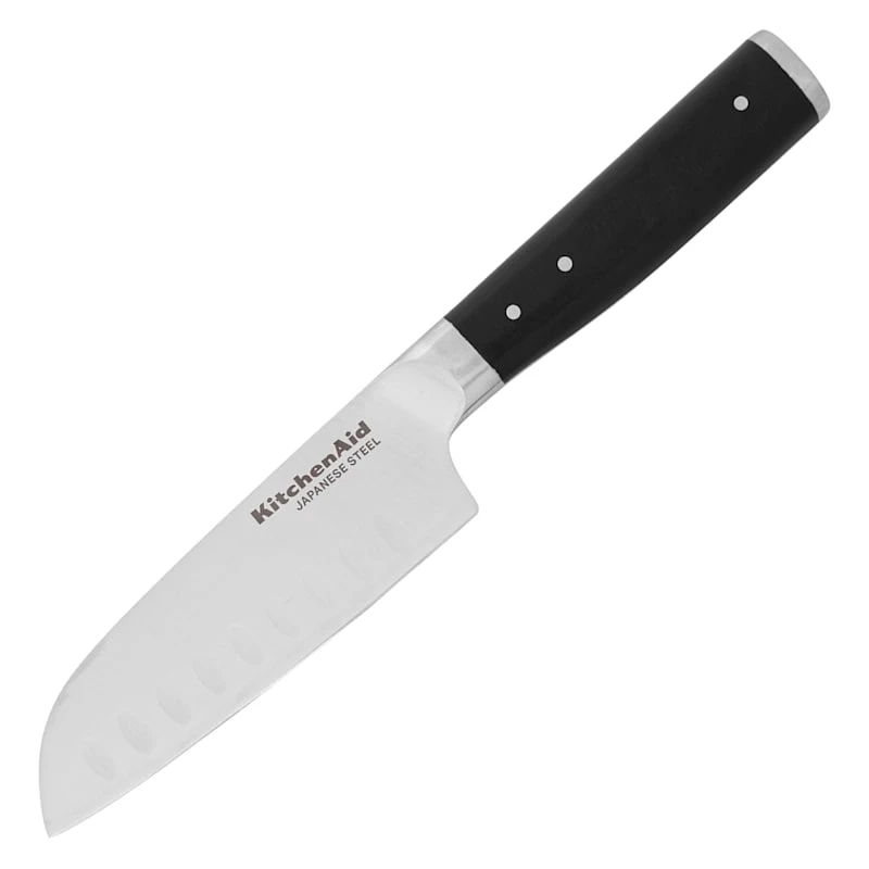 Kitchenaid Black Handle Gourmet Forged Santoku Knife, 5" 4 Kitchenaid Black Handle Gourmet Forged Santoku Knife, 5" - Image 2