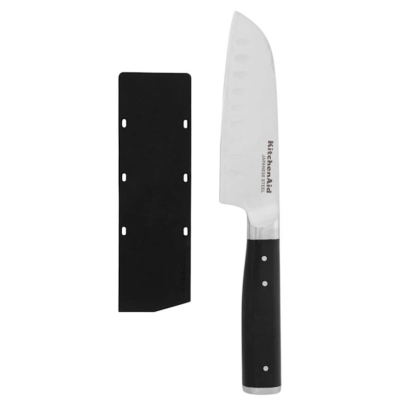 Kitchenaid Black Handle Gourmet Forged Santoku Knife, 5" 3 Kitchenaid Black Handle Gourmet Forged Santoku Knife, 5"