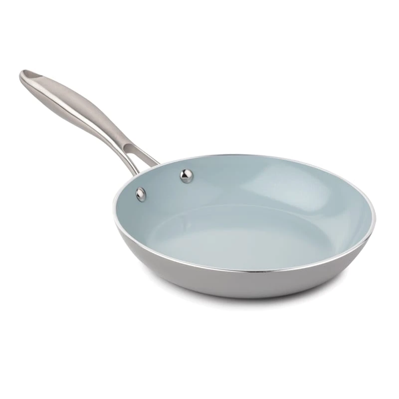 Laila Ali 10-Piece Non-Stick Ceramic Cookware Set, Blue 4 Laila Ali 10-Piece Non-Stick Ceramic Cookware Set, Blue - Image 2