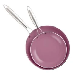 Laila Ali 4-Piece Non-Stick Ceramic Fry Pans And Protectors, 8"/10" -Cheap Cookware Store laila ali 4 piece non stick ceramic fry pans and protectors 8 10 3