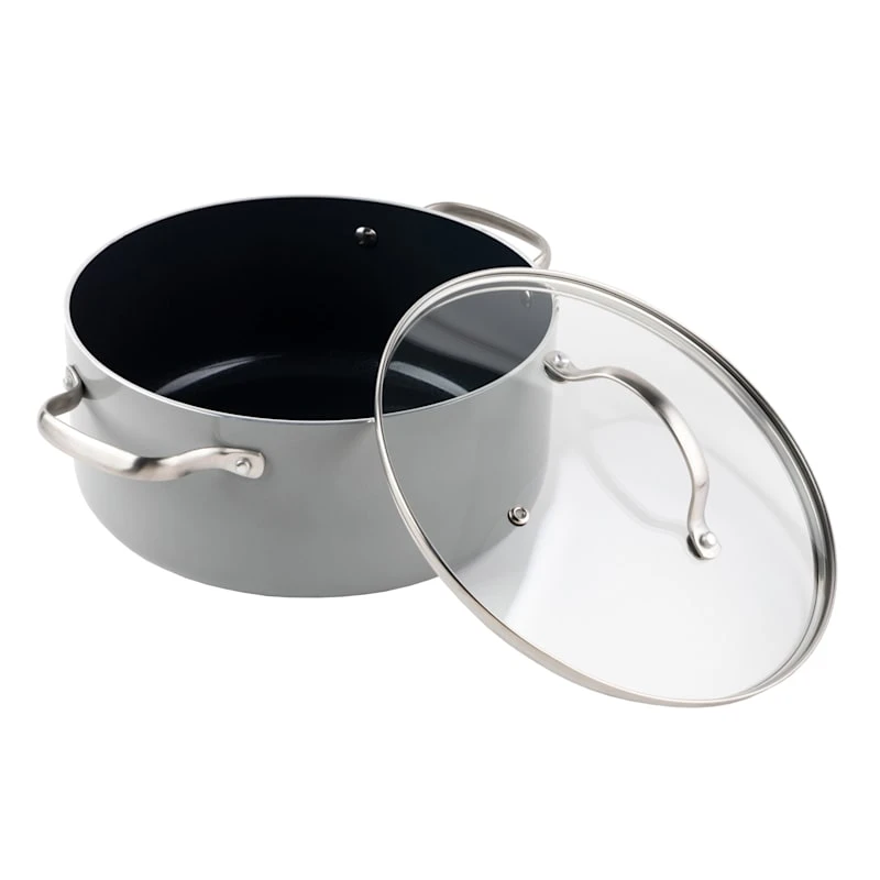 Laila Ali 5-Quart Non-Stick Ceramic Dutch Oven And Lid, Midnight 4 Laila Ali 5-Quart Non-Stick Ceramic Dutch Oven And Lid, Midnight - Image 2