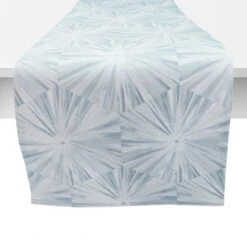 Laila Ali Blue Starburst Table Runner, 72"